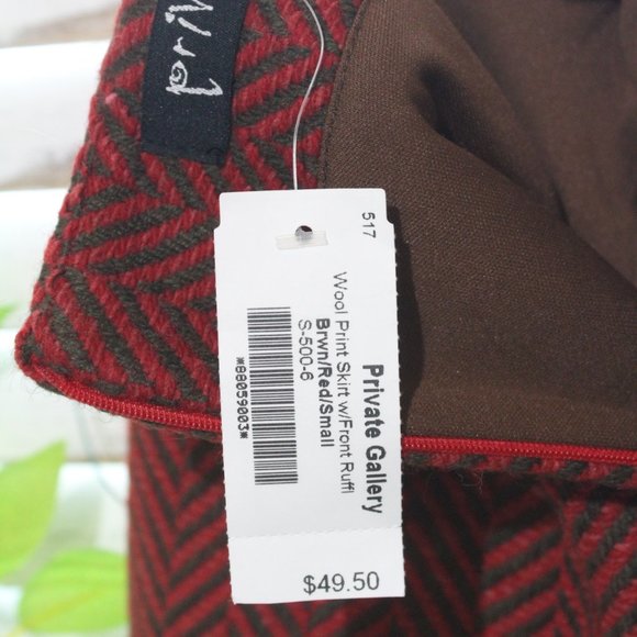 Nwt private gallery wool mini skirt (1017) - Picture 3 of 5